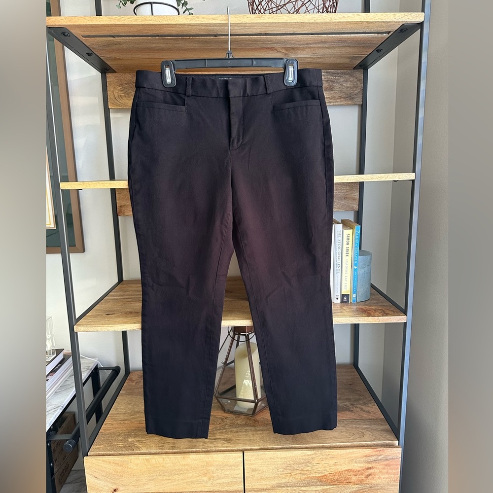 Banana Republic Sloan Curvy Fit Ankle-Length Black Pant, Size 10